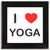 I Love Yoga - Square Glass Coaster I Love Yoga - Square Glass Coaster