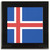Iceland Flag - Square Glass Coaster