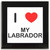 I Love My Labrador - Square Glass Coaster I Love My Labrador - Square Glass Coaster