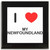 I Love My Newfoundland - Square Glass Coaster I Love My Newfoundland - Square Glass Coaster