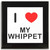 I Love My Whippet - Square Glass Coaster