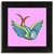 Swallow - Square Glass Coaster Swallow - Square Glass Coaster
