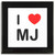 I Love MJ - Square Glass Coaster I Love MJ - Square Glass Coaster