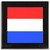 Holland Flag - Square Glass Coaster