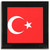 Turkey Flag - Square Glass Coaster Turkey Flag - Square Glass Coaster