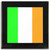 Ireland Flag - Square Glass Coaster
