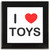 I Love Toys - Square Glass Coaster I Love Toys - Square Glass Coaster