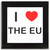 I love The Eu - Square Glass Coaster I love The Eu - Square Glass Coaster