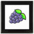 Fruit Machine Grapes - Square Glass Coaster Fruit Machine Grapes - Square Glass Coaster