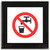 No Drinking Water - Square Glass Coaster No Drinking Water - Square Glass Coaster