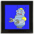 Blue Boy Robot - Square Glass Coaster Blue Boy Robot - Square Glass Coaster