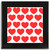 Heart Pattern - Square Glass Coaster