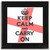 England Keep Calm and Carry On - Square Glass Coaster