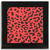 Red Leopard Print - Square Glass Coaster
