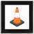 Traffic Cone - Square Glass Coaster