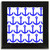Anchor Blue Pattern - Square Glass Coaster Anchor Blue Pattern - Square Glass Coaster