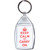 White Red Keep Calm and Carry On - Clear Plastic Key Ring Size Choice New