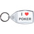 I love Poker - Clear Plastic Key Ring Size Choice New