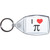 I Love Pi - Clear Plastic Key Ring Size Choice New