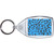 Blue Leopard Print - Clear Plastic Key Ring Size Choice New