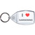 I love Gardening - Clear Plastic Key Ring Size Choice New