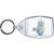 White Boy Robot - Clear Plastic Key Ring Size Choice New