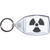 Black Nuclear Symbol - Clear Plastic Key Ring Size Choice New