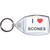 I Love Scones - Small Plastic Key Ring I Love Scones - Small Plastic Key Ring