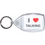 I Love Talking - Clear Plastic Key Ring Size Choice New