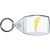 Lightning Bolt White - Clear Plastic Key Ring Size Choice New