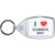 I Love Summer Bay - Clear Plastic Key Ring Size Choice New