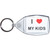 I love My Kids - Clear Plastic Key Ring Size Choice New