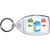 Milk & Juice Cartons - Clear Plastic Key Ring Size Choice New