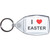 I love Easter - Clear Plastic Key Ring Size Choice New