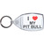 I Love My Pit Bull - Clear Plastic Key Ring