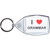 I love Grammar - Clear Plastic Key Ring Size Choice New
