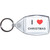 I Love Christmas - Clear Plastic Key Ring Size Choice New