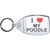 I Love My Poodle - Clear Plastic Key Ring