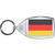 Germany Flag - Clear Plastic Key Ring Size Choice New