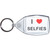 I love Selfies - Small Plastic Key Ring I love Selfies - Small Plastic Key Ring