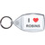 I Love Robins - Clear Plastic Key Ring Size Choice New