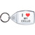 I Love My Cello - Clear Plastic Key Ring Size Choice New