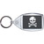 Distressed Skull and Crossbones - Clear Plastic Key Ring Size Choice New