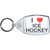 I Love Ice Hockey - Clear Plastic Key Ring