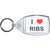 I Love Ribs - Clear Plastic Key Ring Size Choice New