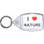 I love Nature - Clear Plastic Key Ring Size Choice New