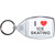 I Love Ice Skating - Clear Plastic Key Ring Size Choice New