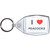 I Love Peacocks - Clear Plastic Key Ring Size Choice New