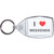 I love Weekends - Clear Plastic Key Ring Size Choice New