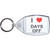 I love Days Off - Clear Plastic Key Ring Size Choice New
